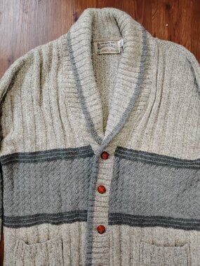 Vintage MCM Mod London Fog Cardigan Sweater Wool